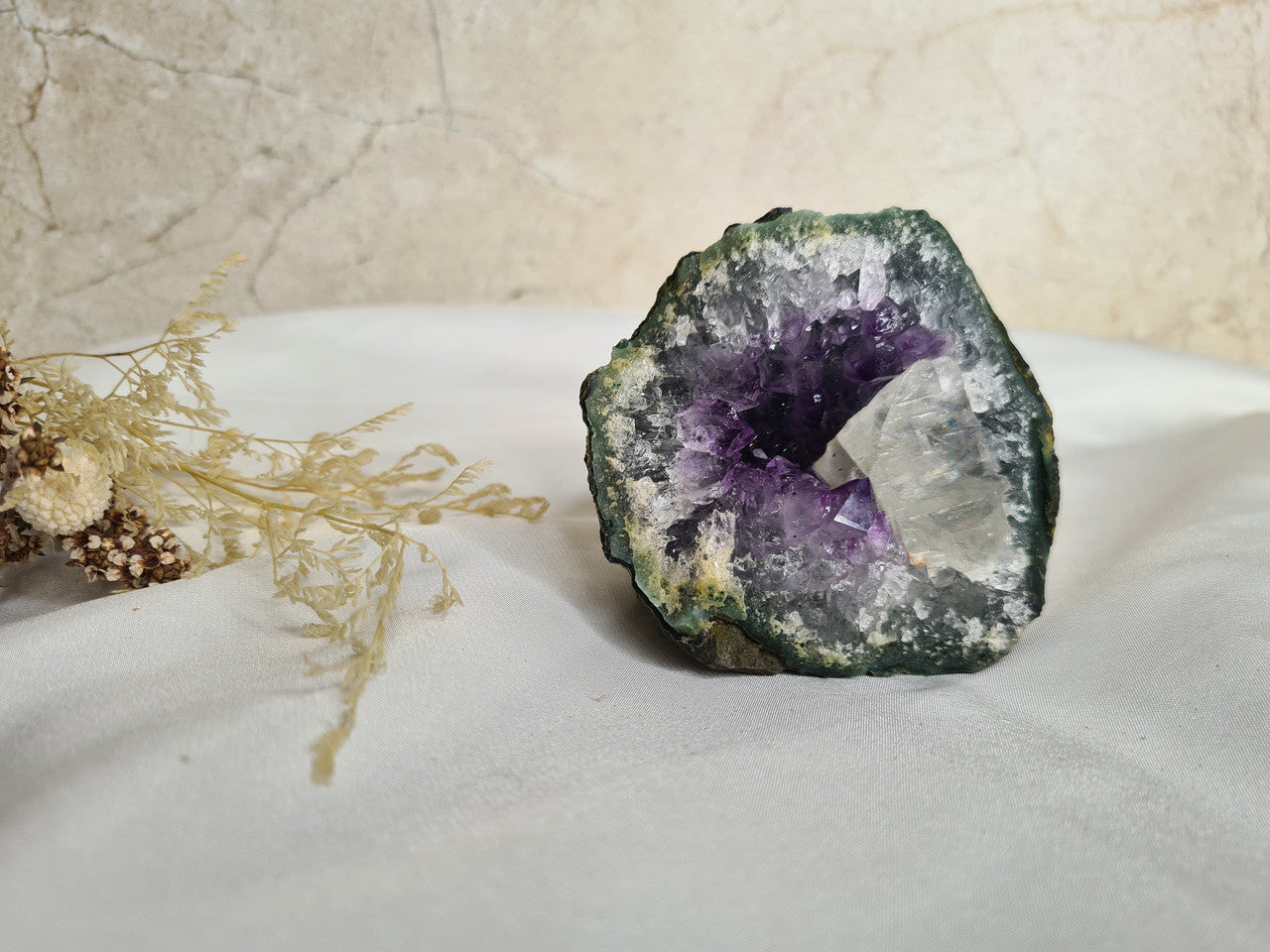 Amethyst and Calcite Cluster 01