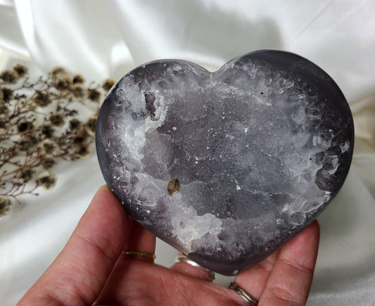 Chunky Agate Druzy Heart 23