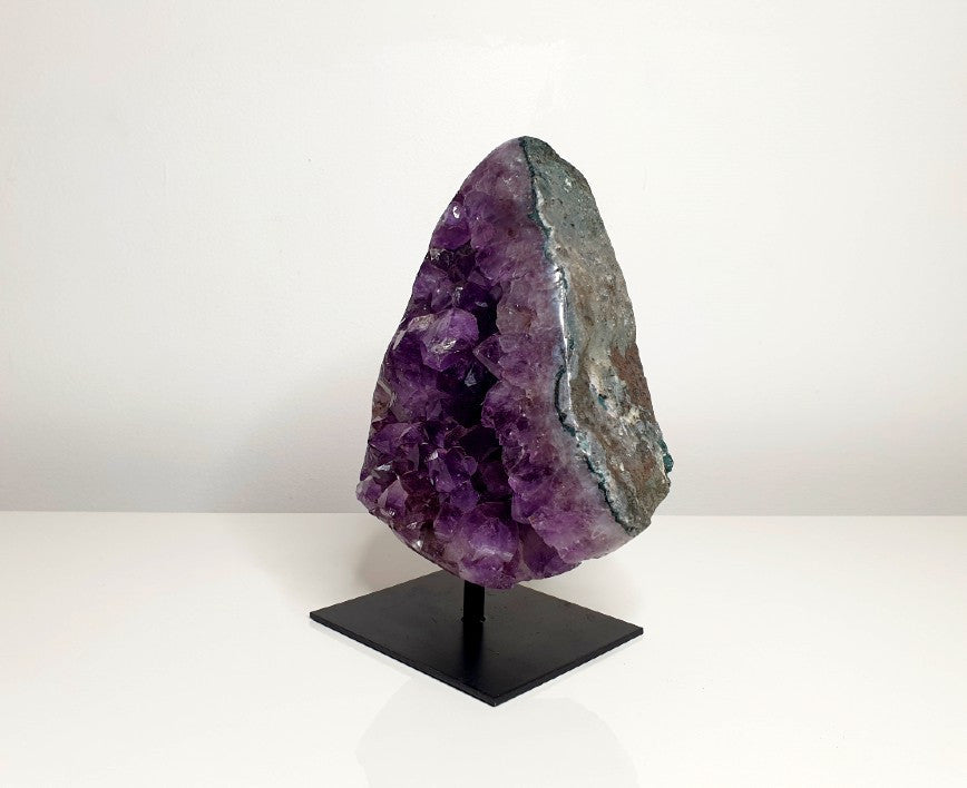 Amethyst Cluster on Metal Stand - 4.5kg