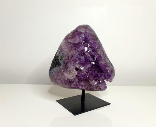 Amethyst Cluster on Metal Stand - 4.5kg