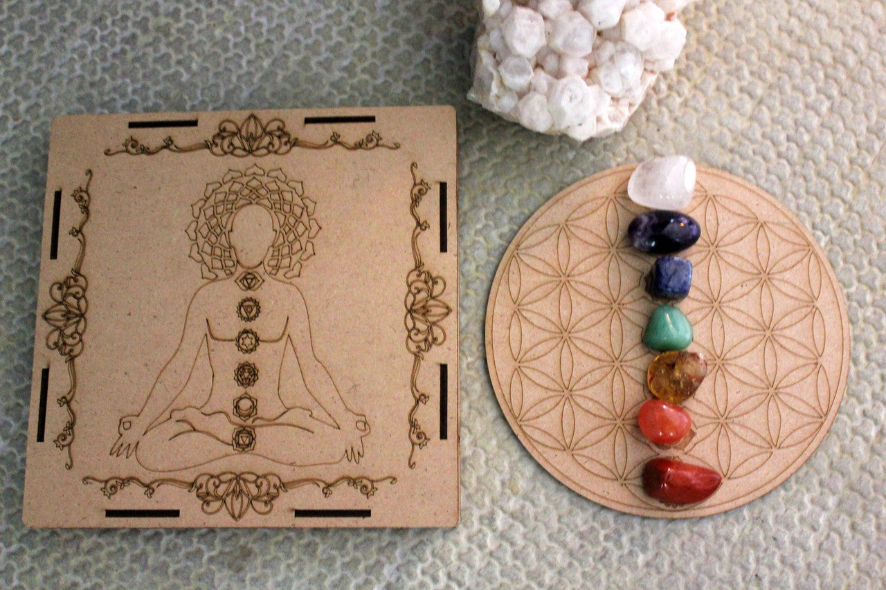 Chakra Crystal Grid Gift Box Set