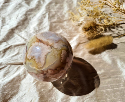 Flower Agate Sphere 04