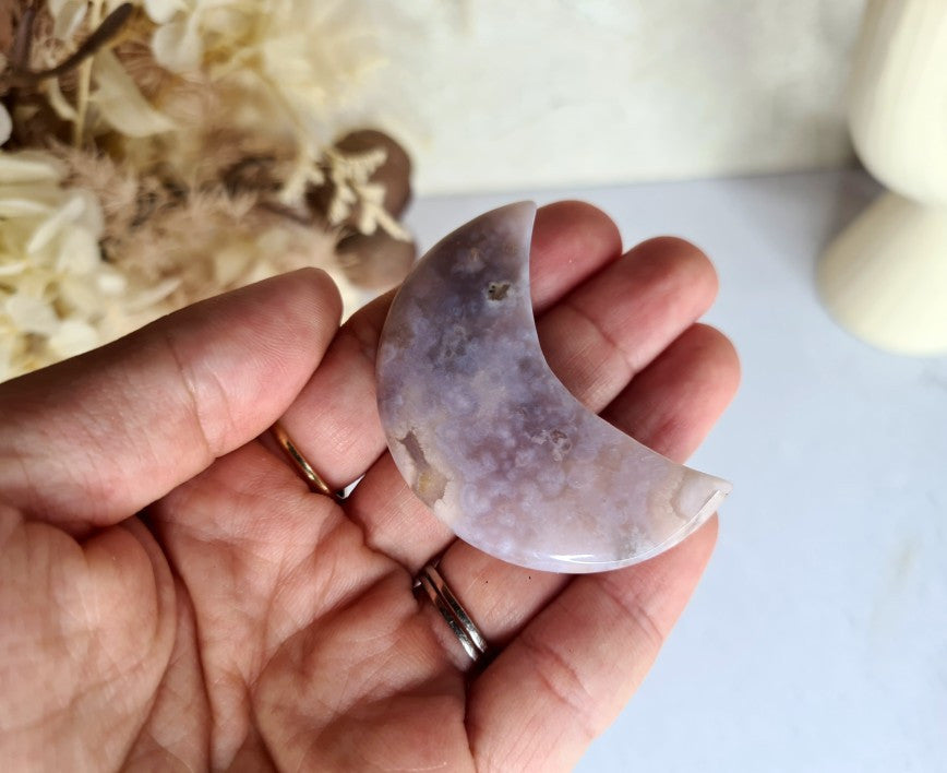 Flower Agate Moon 10