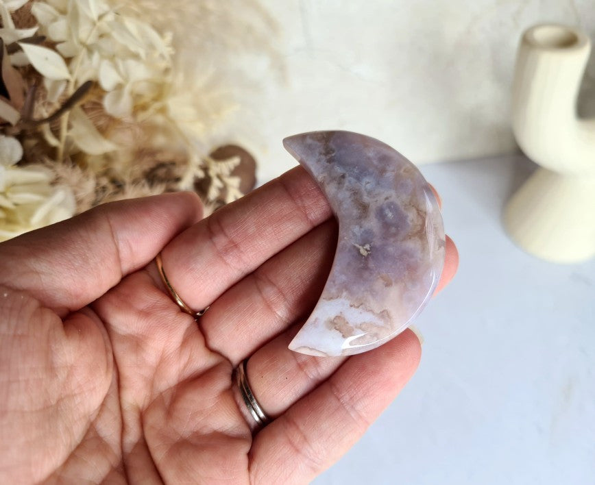 Flower Agate Moon 10