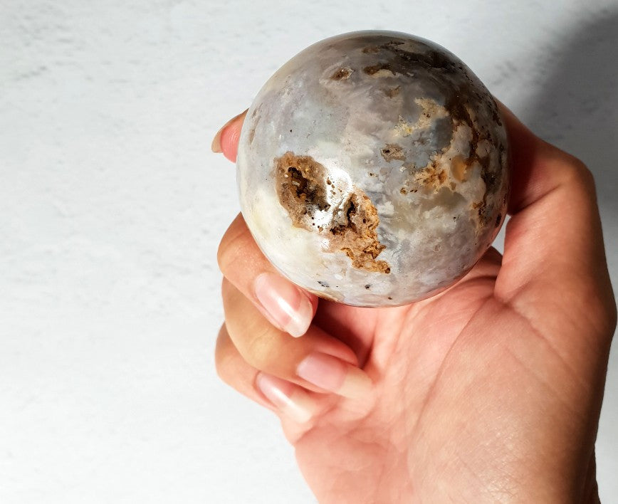 Flower Agate Sphere