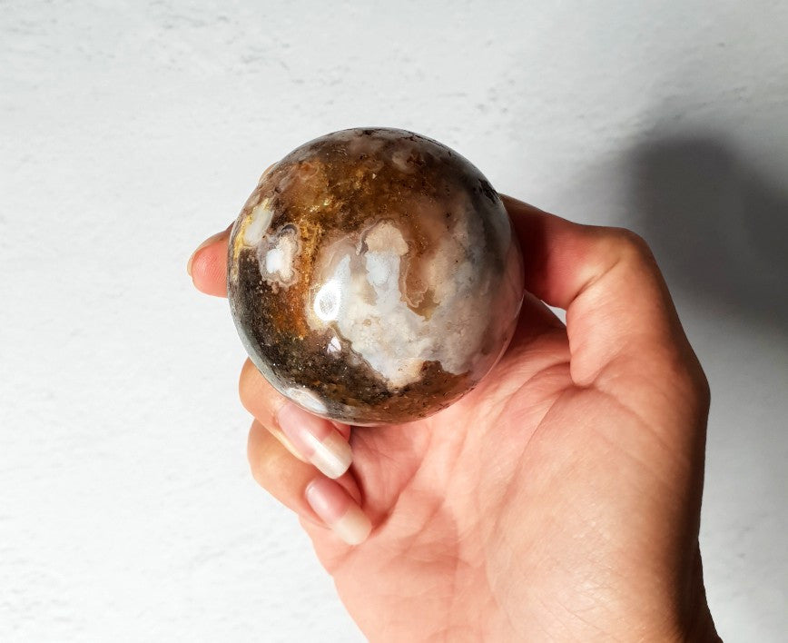 Flower Agate Sphere