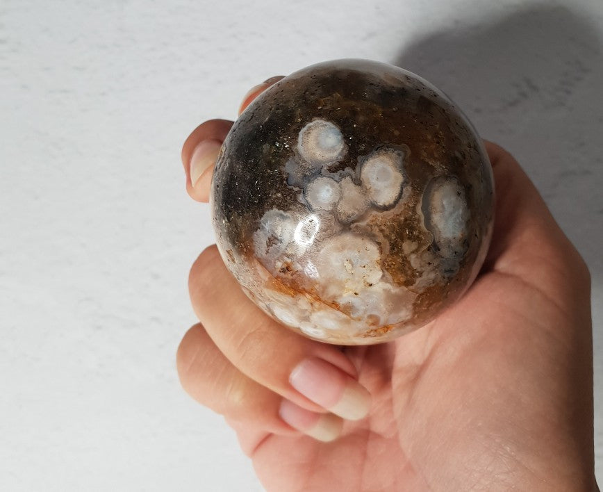 Flower Agate Sphere