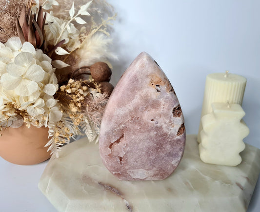 Druzy Pink Amethyst Flame 04