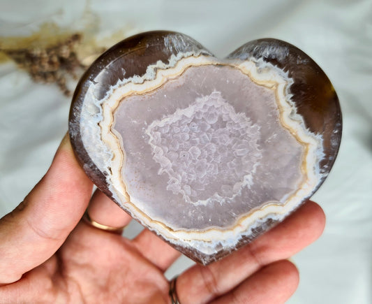 Agate Sugar Druzy Heart 02