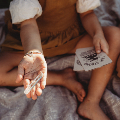 Children's Affirmation Cards & Quartz Crystal