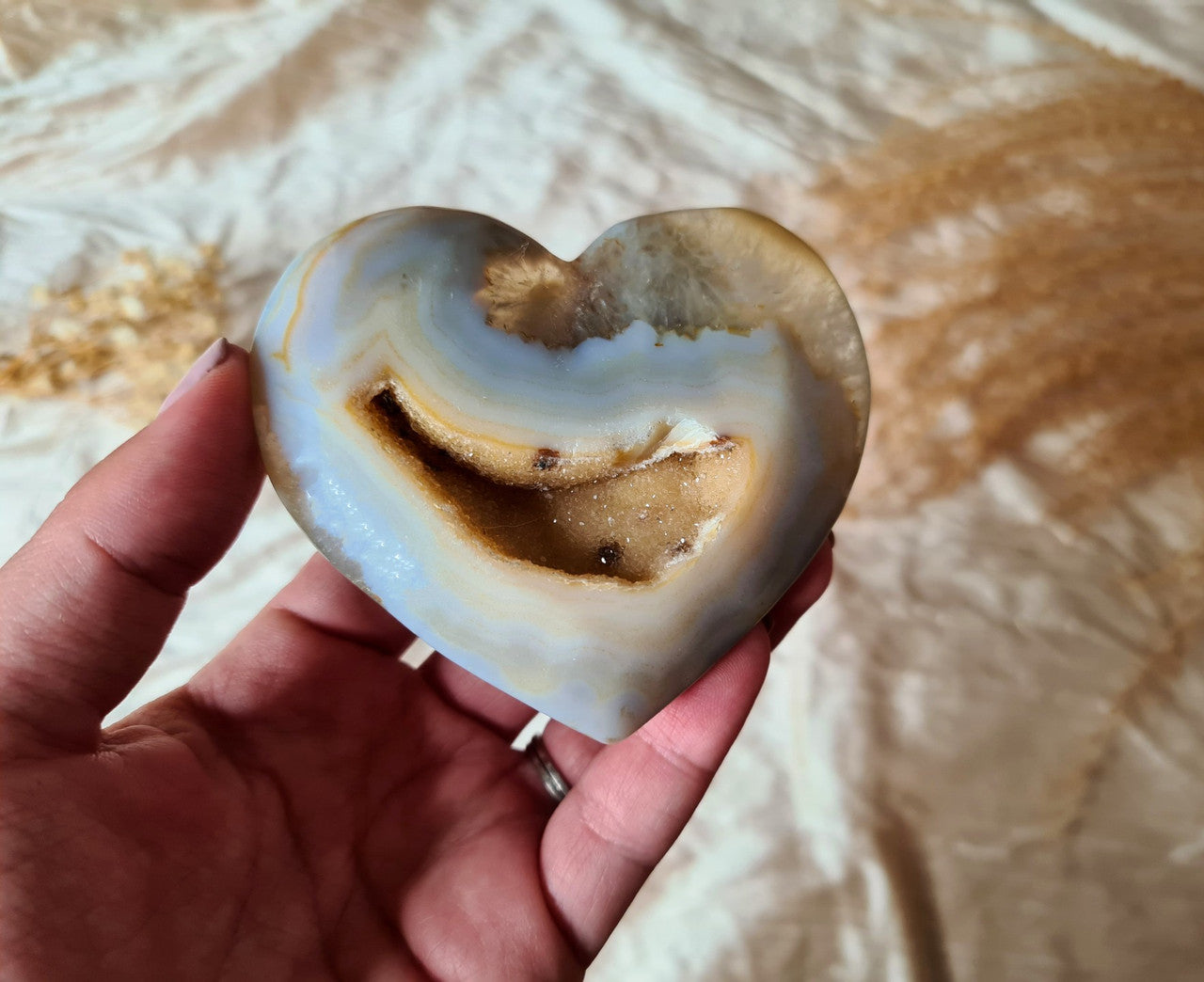 Agate Druzy Heart  19