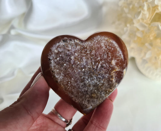 Agate Druzy Heart 22