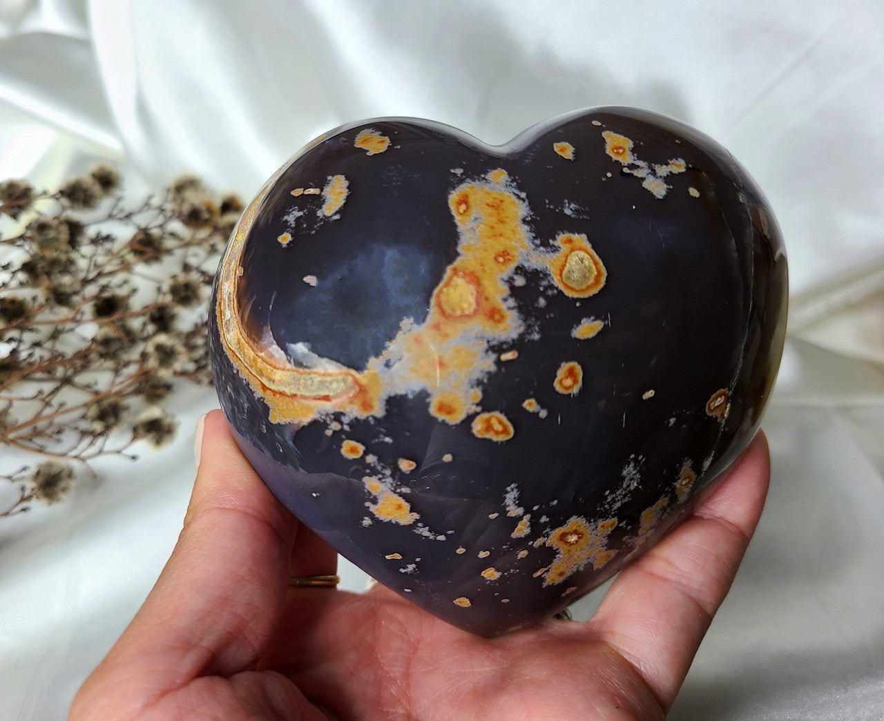 Chunky Agate Druzy Heart 23