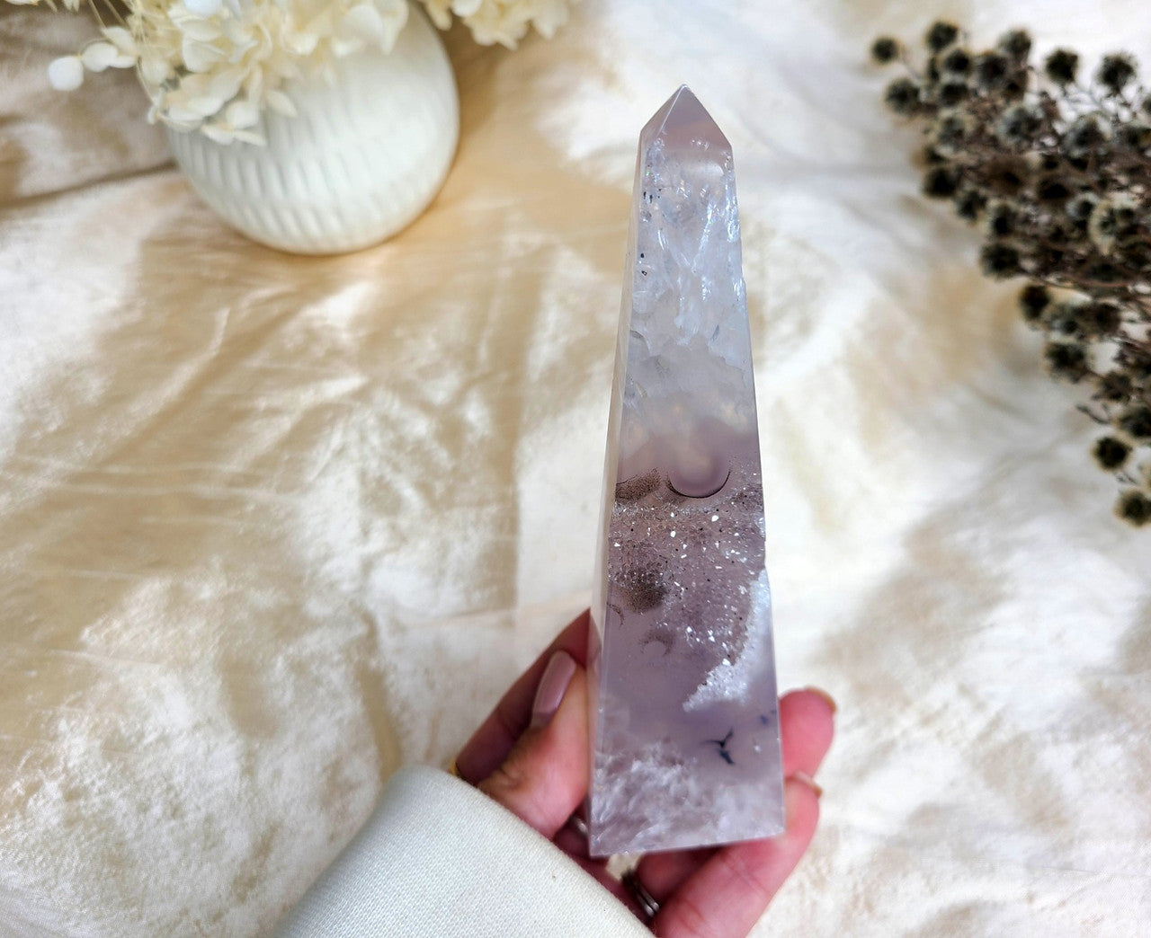 Druzy Agate Obelisk 01