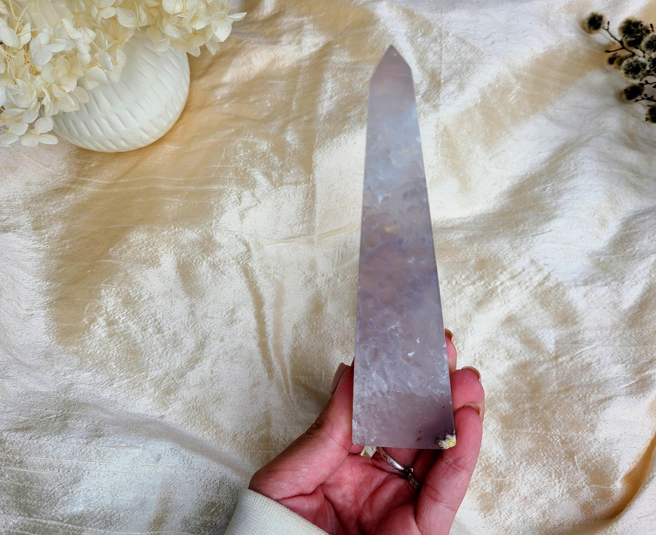 Druzy Agate Obelisk 01