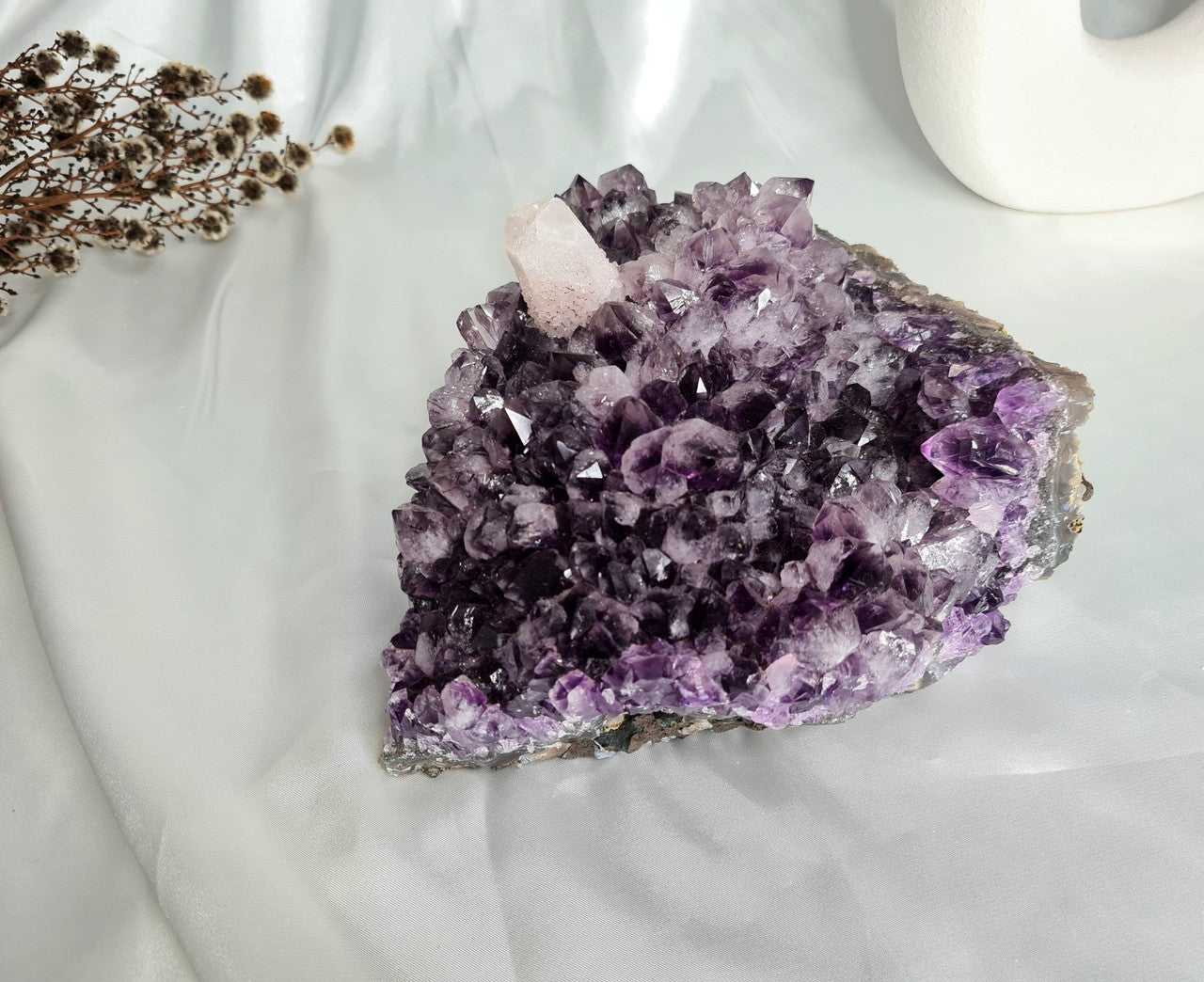 Amethyst and Calcite Cluster Specimen - Collectors Piece