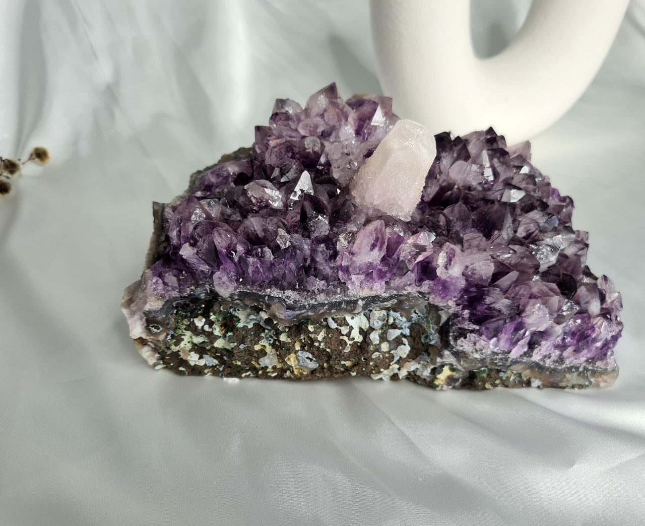 Amethyst and Calcite Cluster Specimen - Collectors Piece