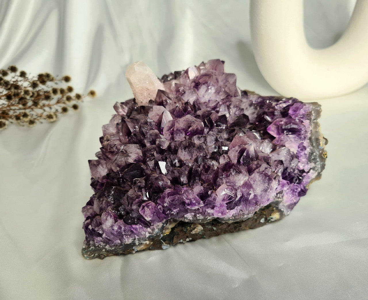 Amethyst and Calcite Cluster Specimen - Collectors Piece