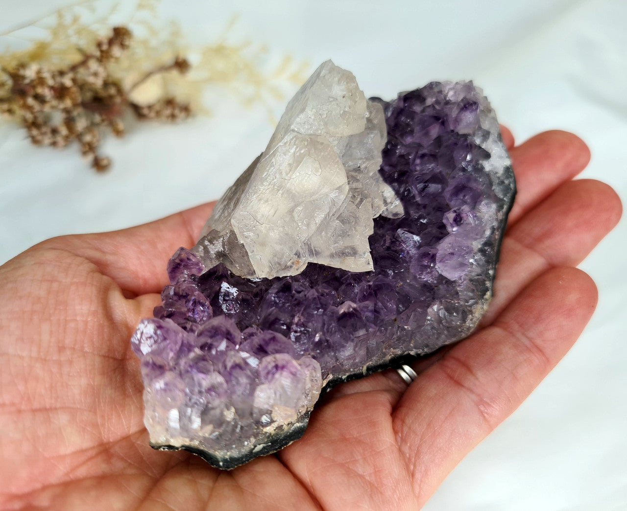 Amethyst and Calcite Cluster 04