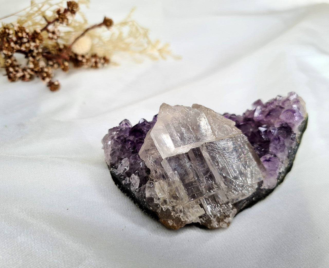 Amethyst and Calcite Cluster 04