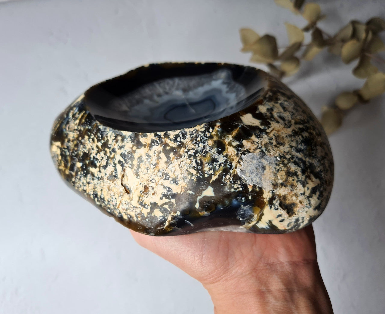 Natural Blue Agate Bowl 01