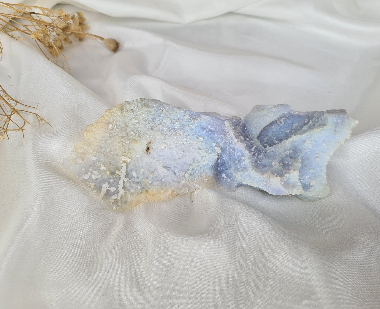 Natural Blue Lace Agate Geode Specimen 05