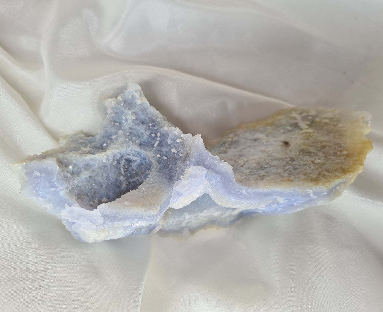 Natural Blue Lace Agate Geode Specimen 05