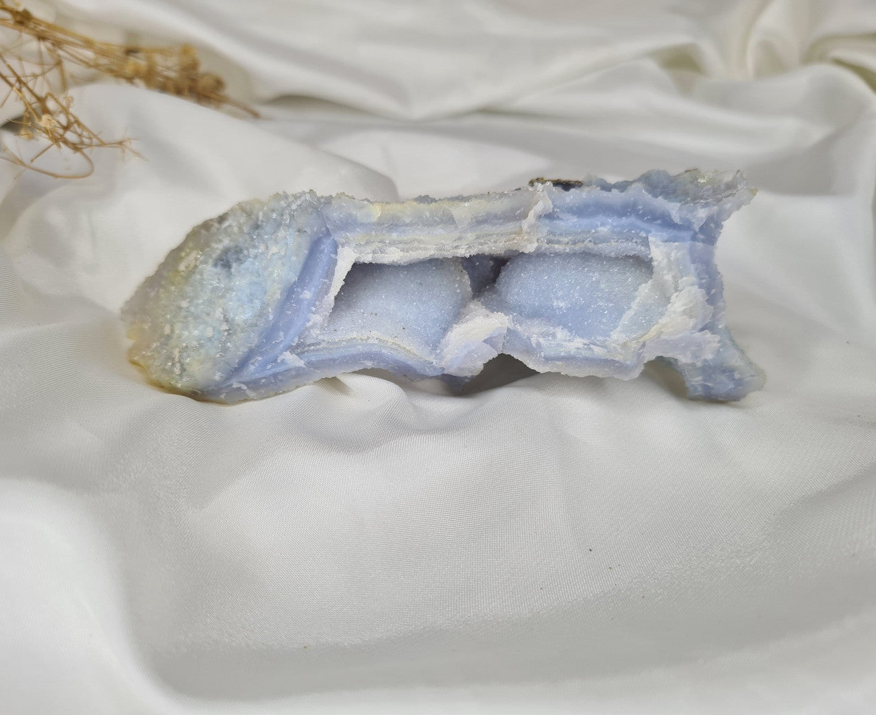 Natural Blue Lace Agate Geode Specimen 05