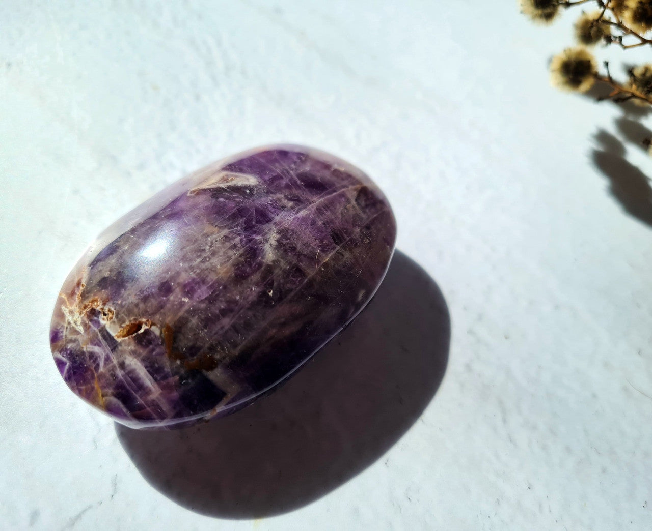 Dream Amethyst Palm Stone