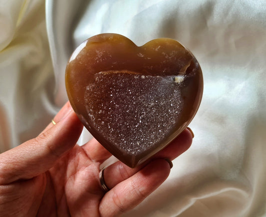 Agate Druzy Heart 17