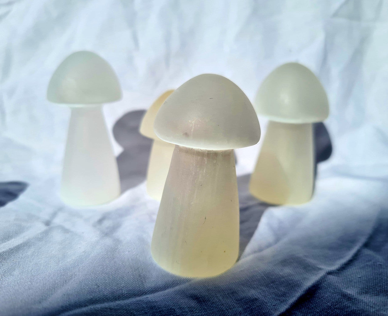 Selenite Mushroom Carving