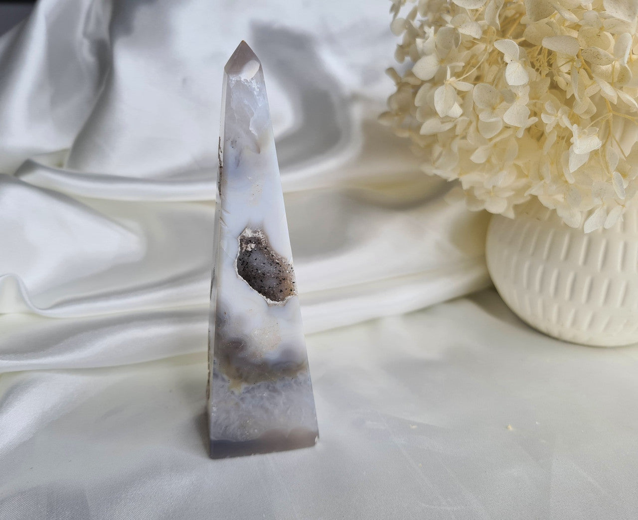 Druzy Agate Obelisk 12