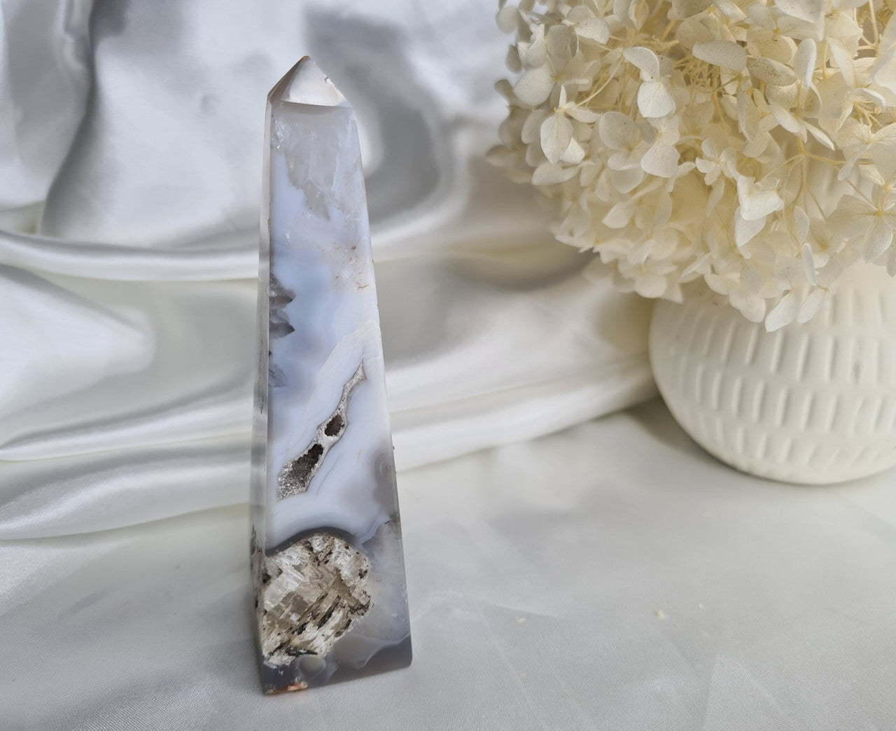 Druzy Agate Obelisk 12