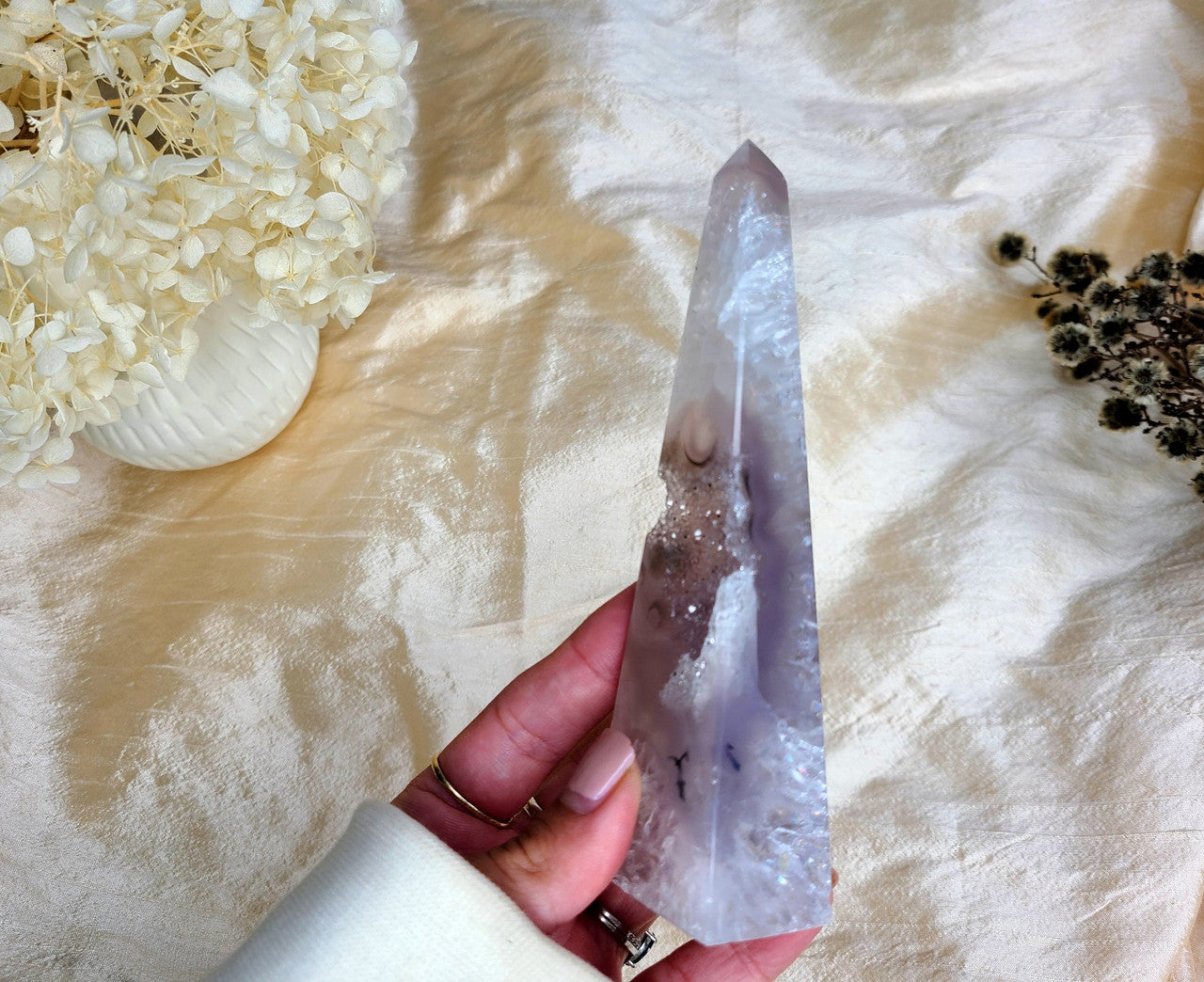 Druzy Agate Obelisk 01