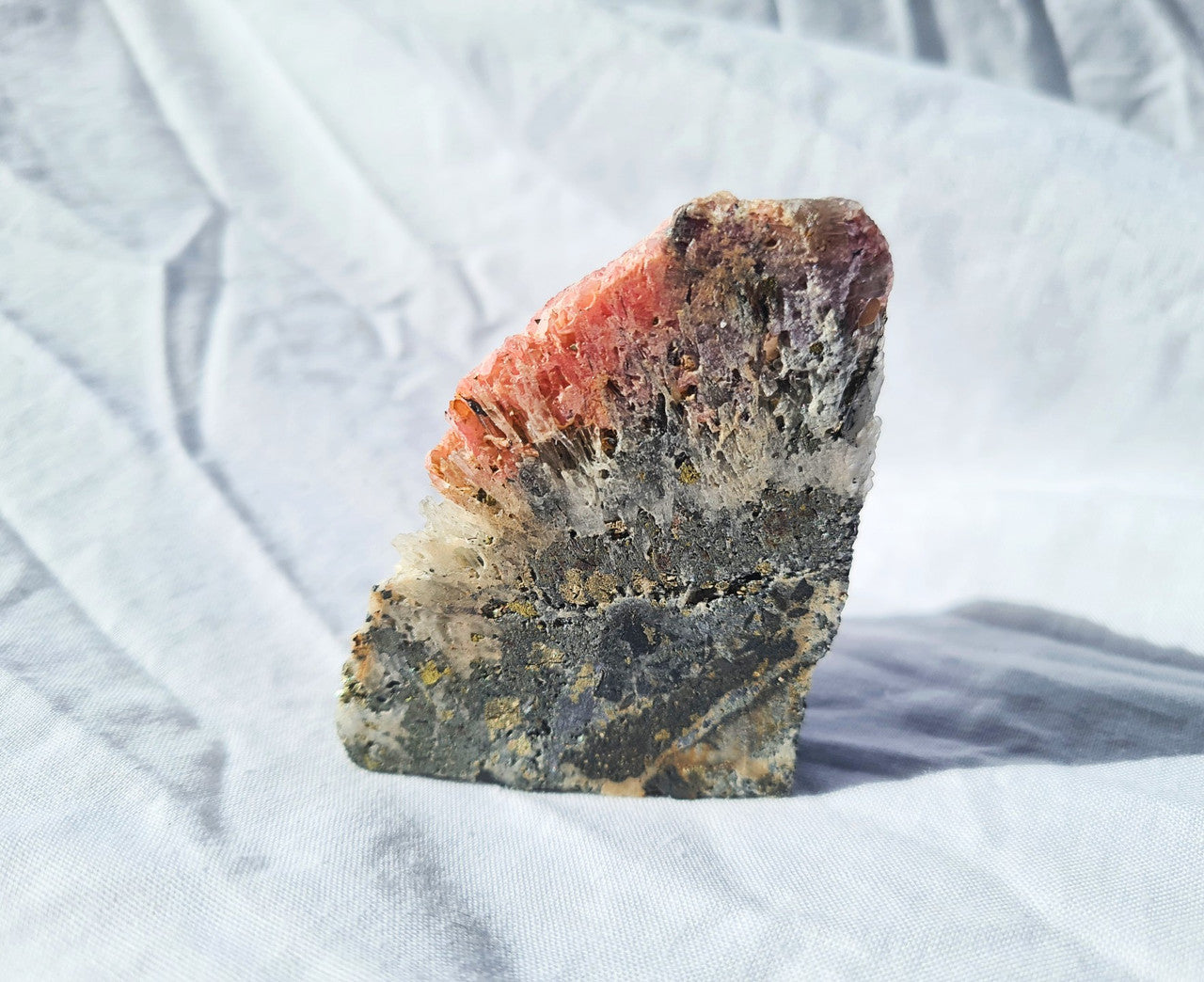 Rare Rhodochrosite, Fluorite , & Pyrite Specimen 03