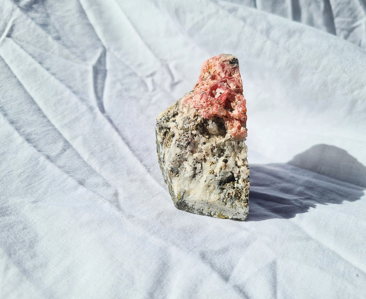 Rare Rhodochrosite, Fluorite , & Pyrite Specimen 03